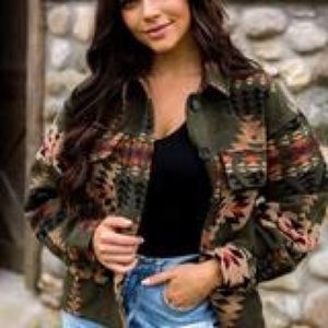 NWT Olive Aztec Jacket 🤎